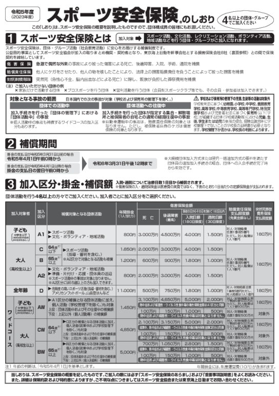 令和5年度　スポーツ安全保険のしおり.pdf